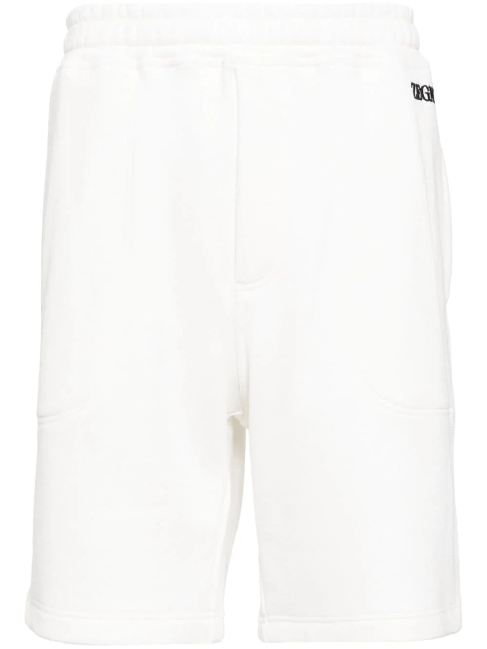logo-embroidered jersey track shorts - 1
