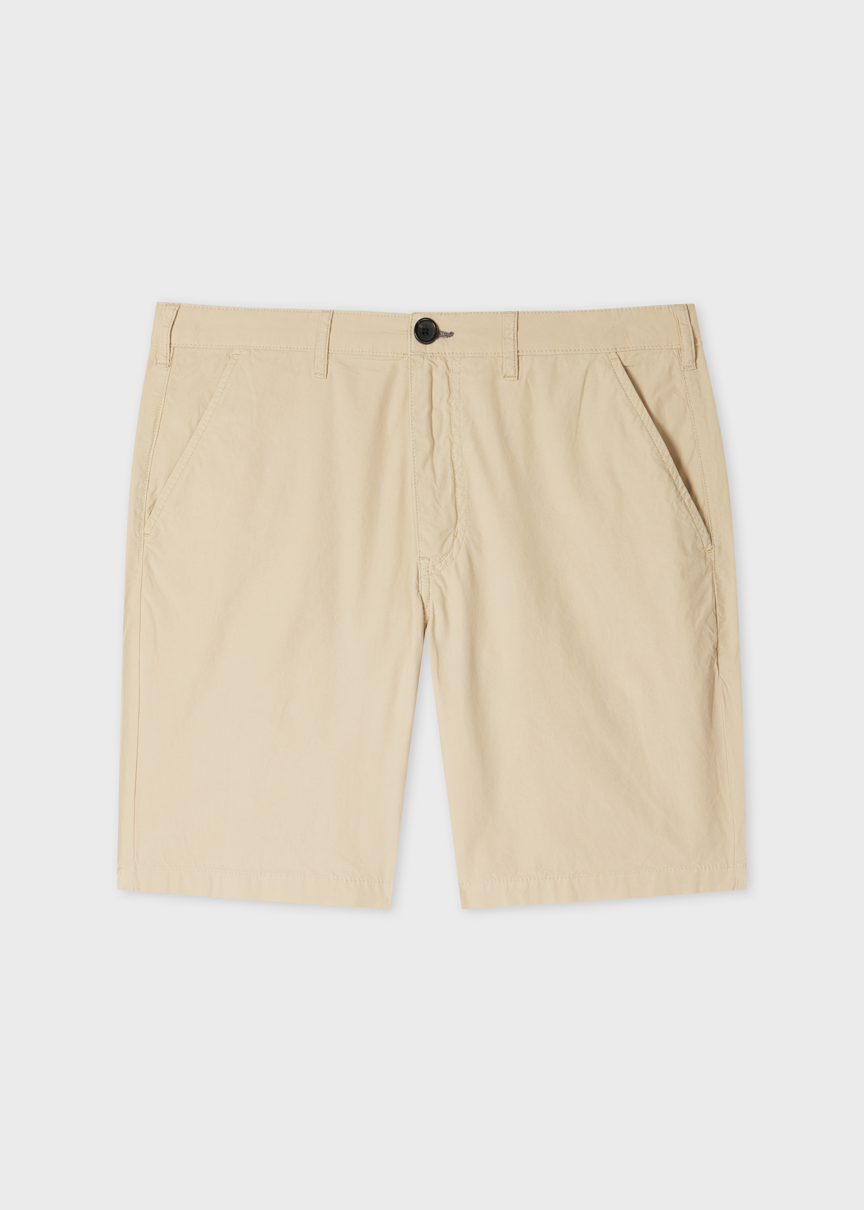 Light Tan Organic Cotton Chino Shorts - 1