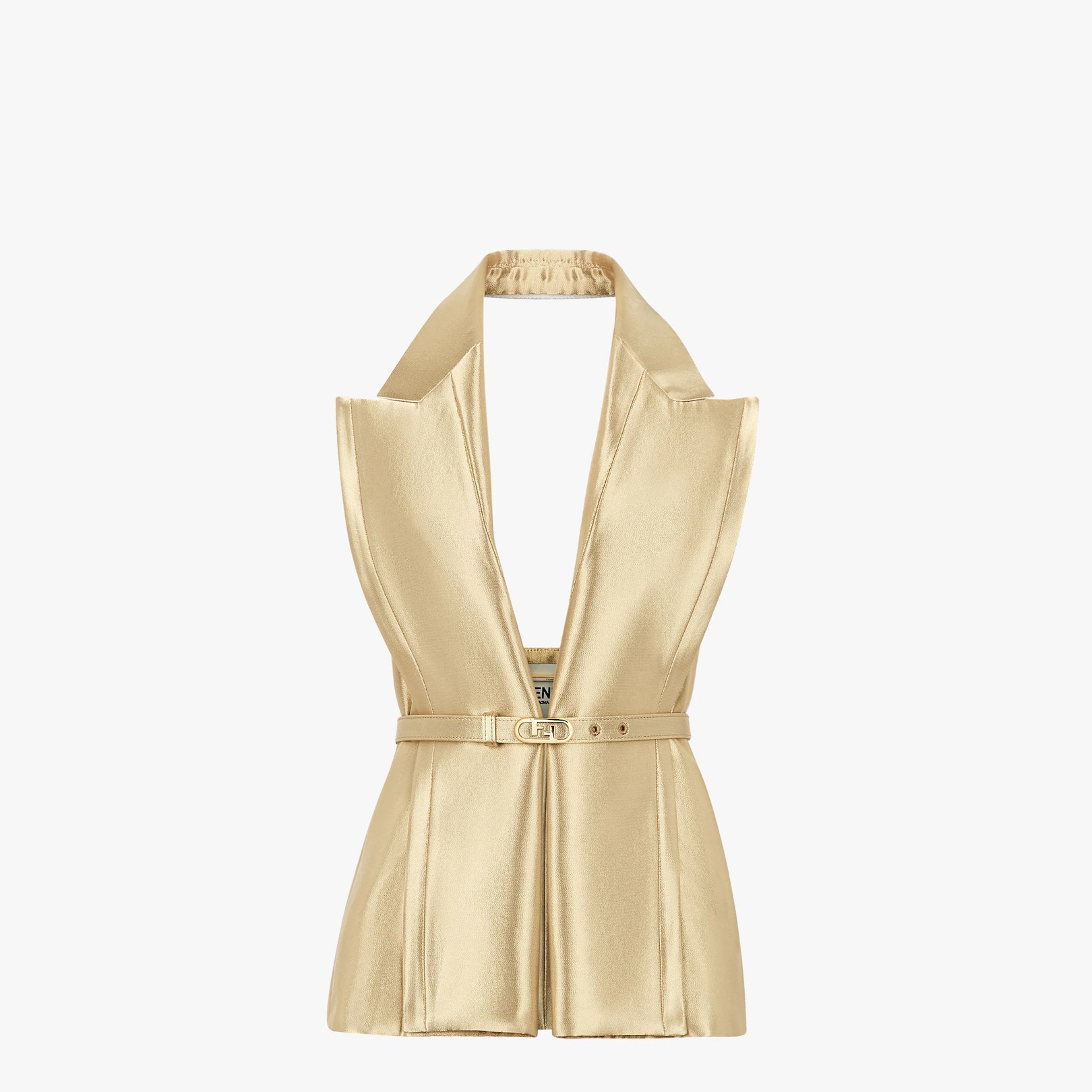 Gold-colored cady gilet - 1