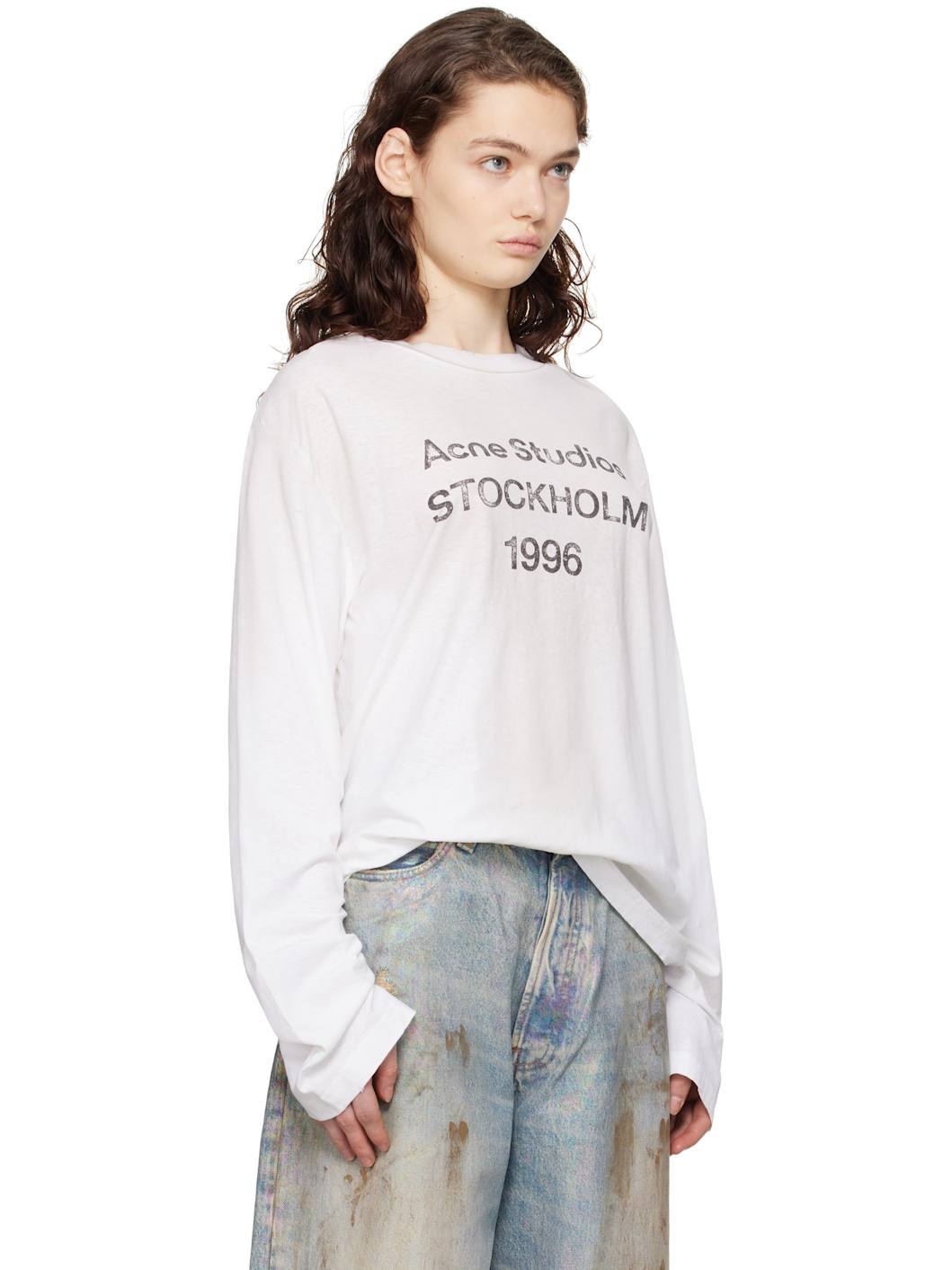 White Relaxed Fit Logo T-shirt - 2