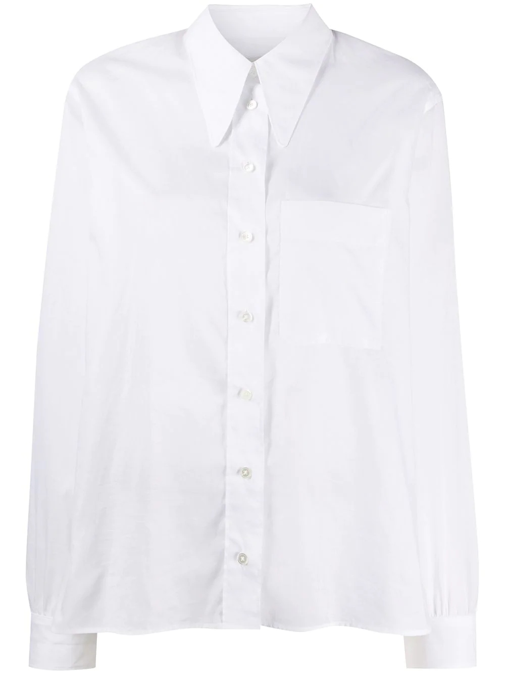 oversized collard button-down shirt - 1