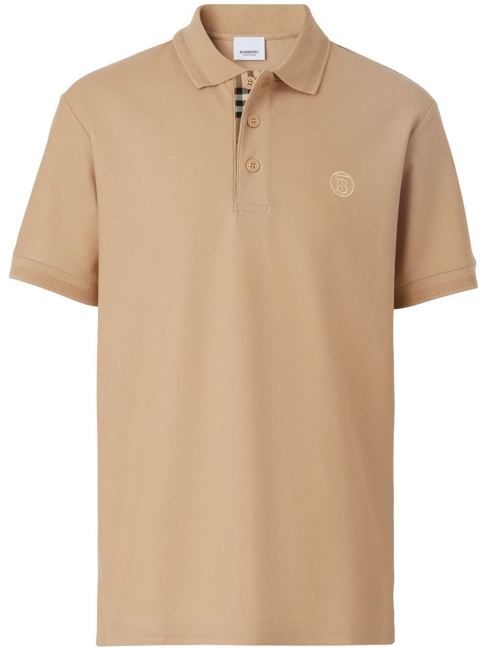 Monogram-motif piqué polo shirt - 1