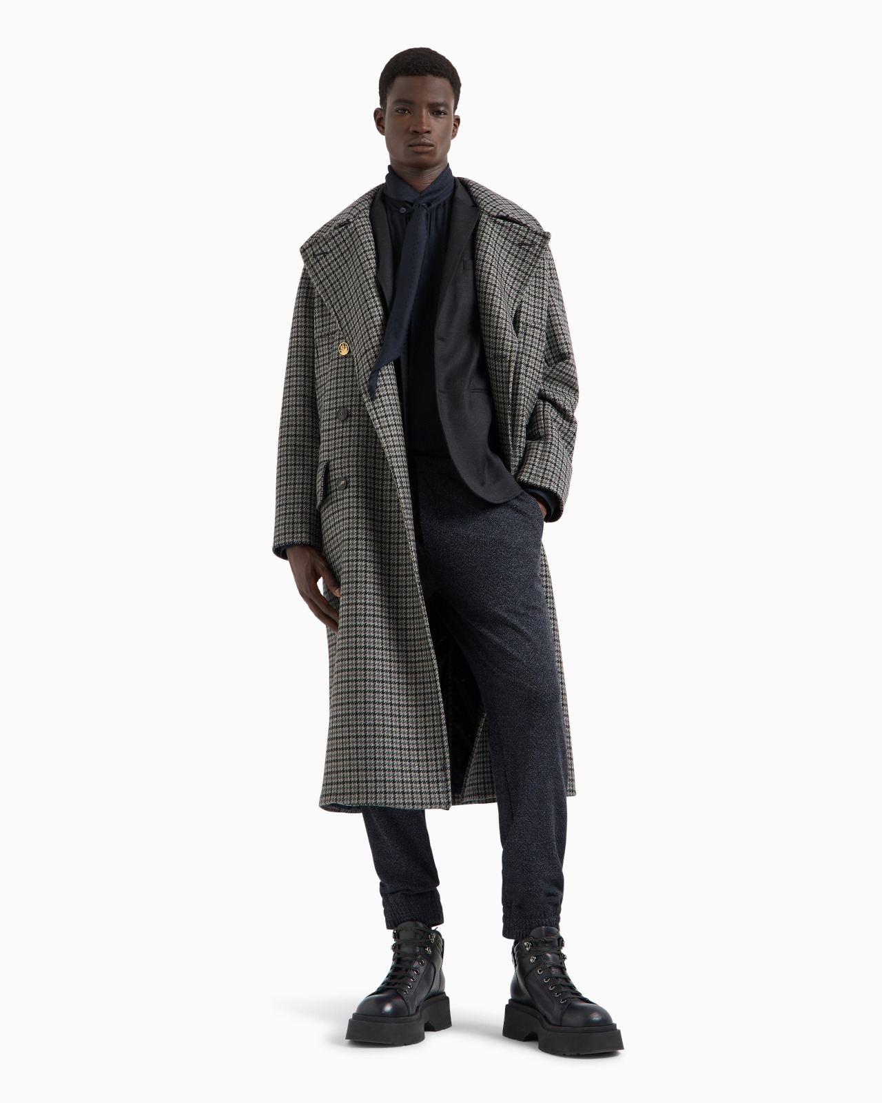 Single-breasted jacket in stretch virgin wool flannel - 4