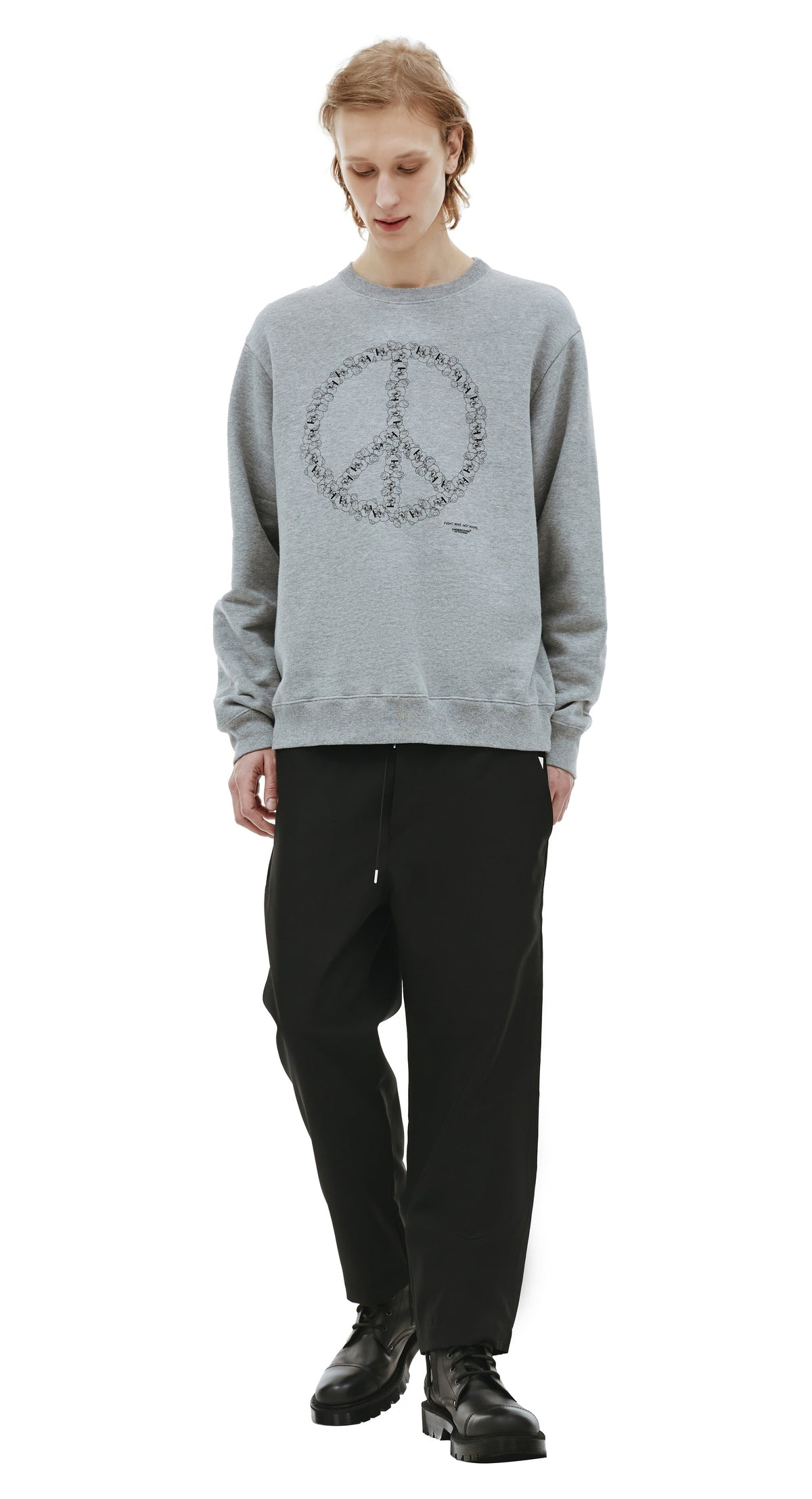 PEACE SIGN SWEATSHIRT IN GREY - 1