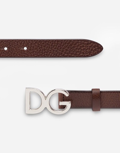 Dolce & Gabbana Tumbled leather belt outlook