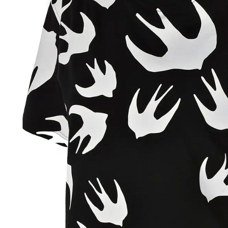 (WMNS) Alexander McQueen Logo Monogram T-Shirt 'Black' 624665-RSI40-1000 - 5