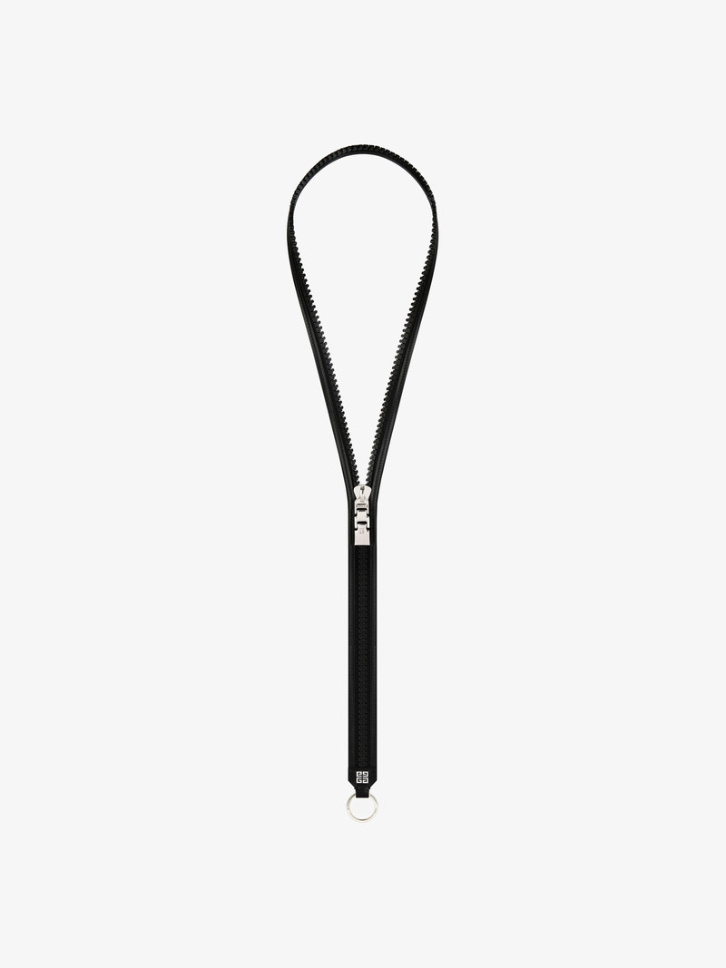 4G ZIP NECKLACE IN LEATHER - 1