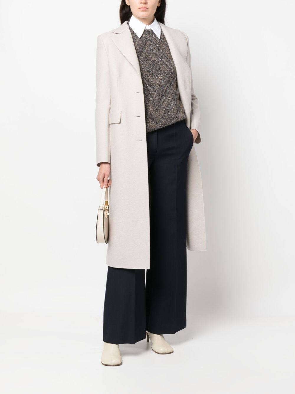 single-breasted virgin wool coat - 2