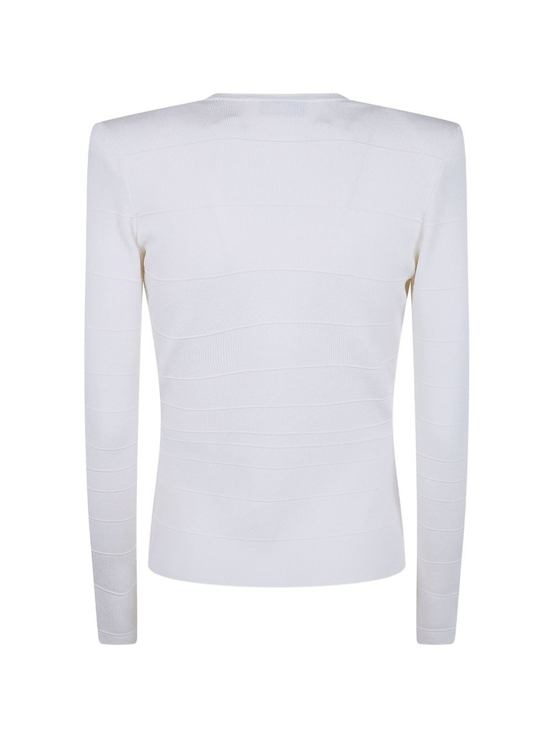 ELISABETTA FRANCHI striped button sweater outlook