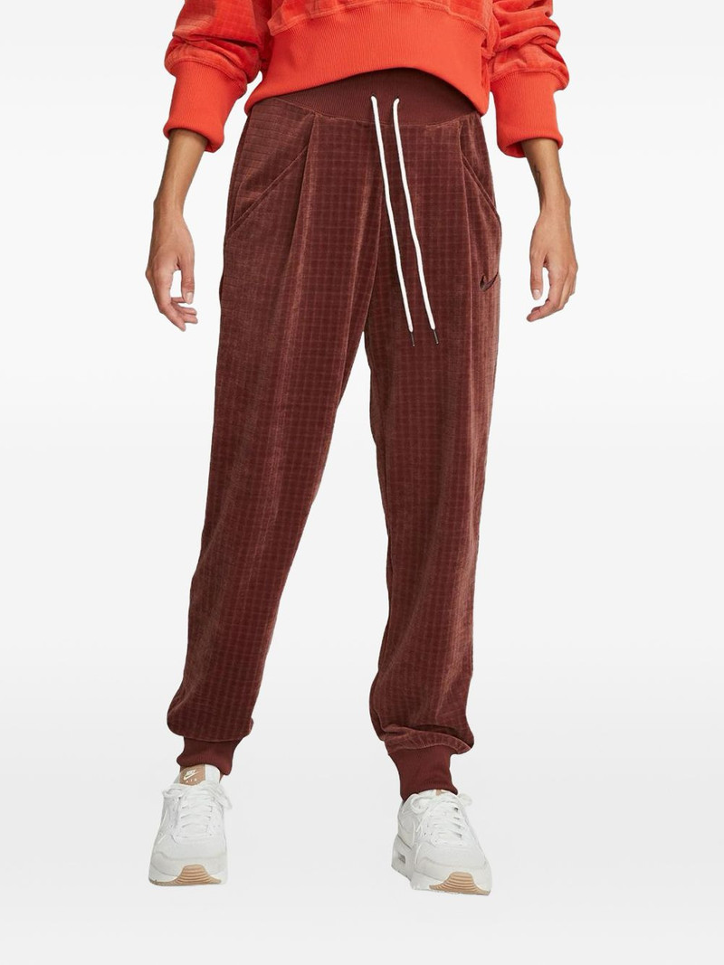 elasticated-cuff high-waisted track pants 1