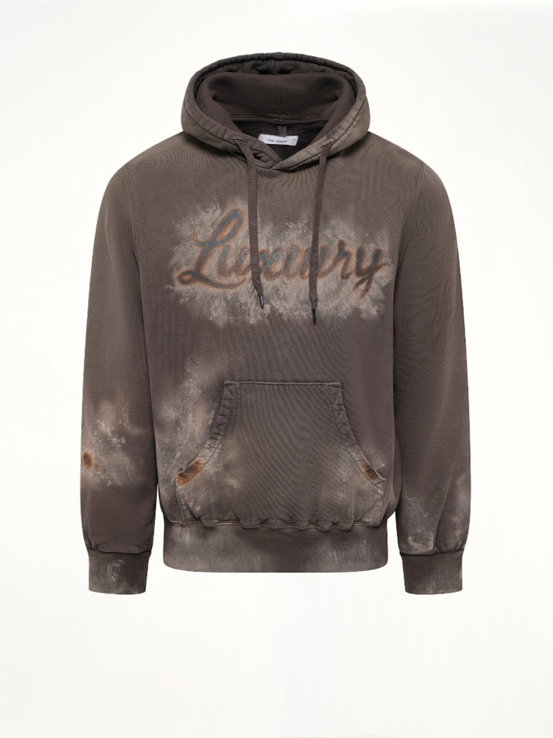 doublet Luxuary Mud Paint Hoodie in Brown outlook