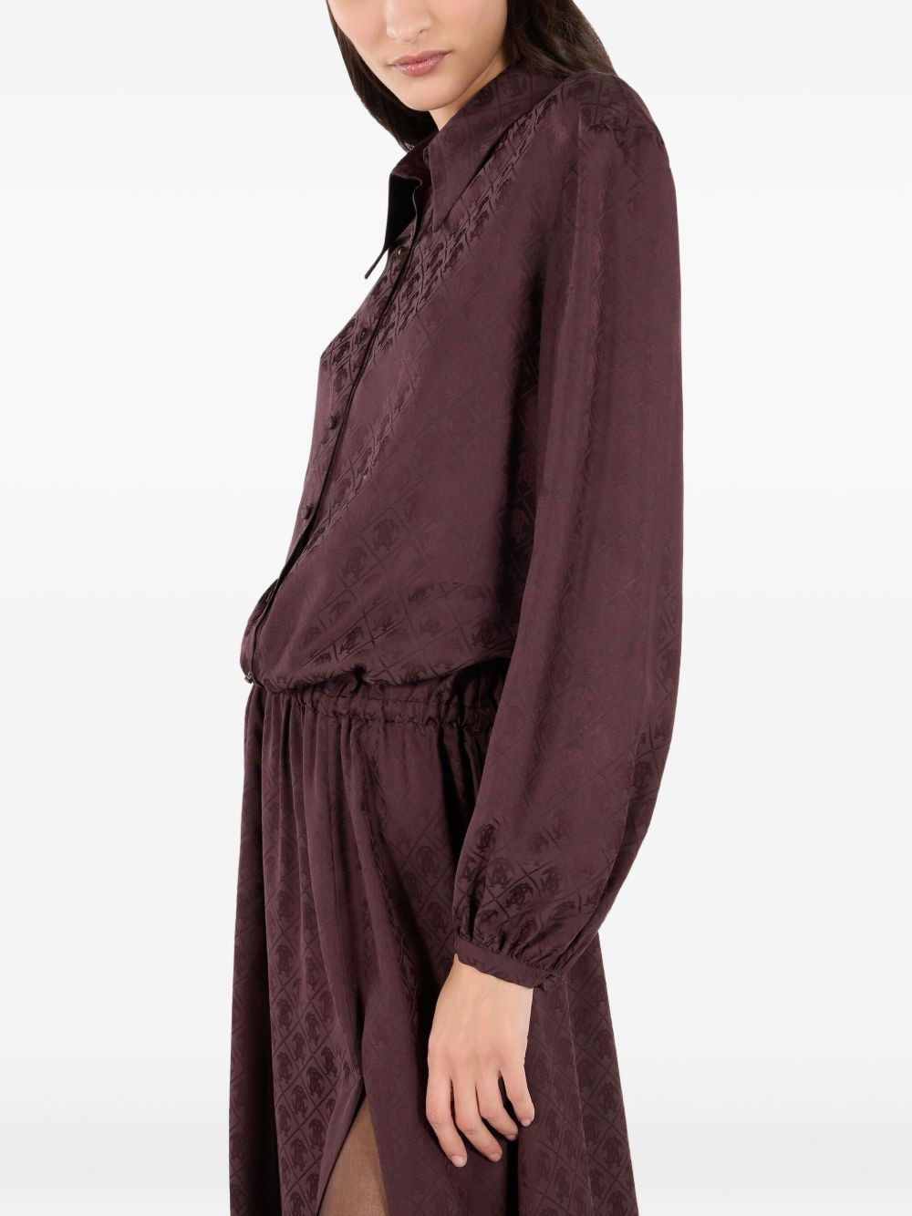 silk shirt dress - 5