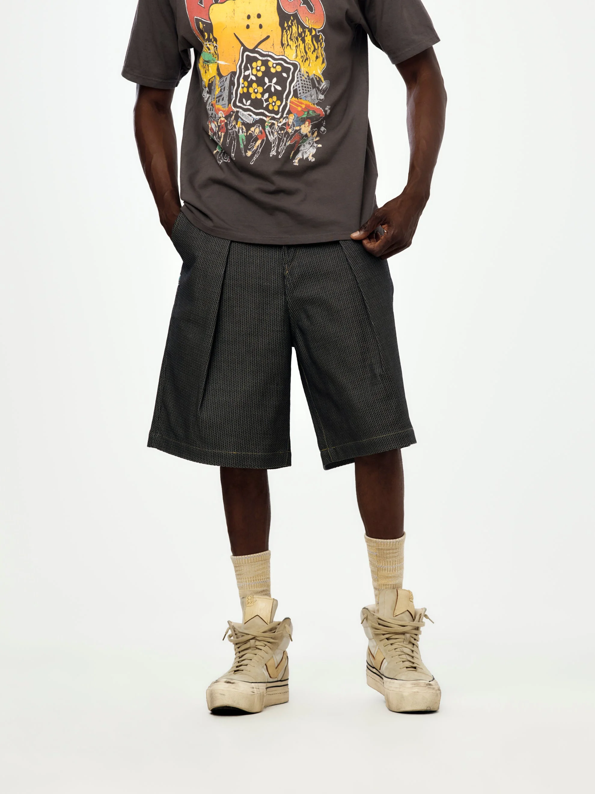 KOME-KOME CENTURY DENIM JORTS SHALLOW (N7S) - 1