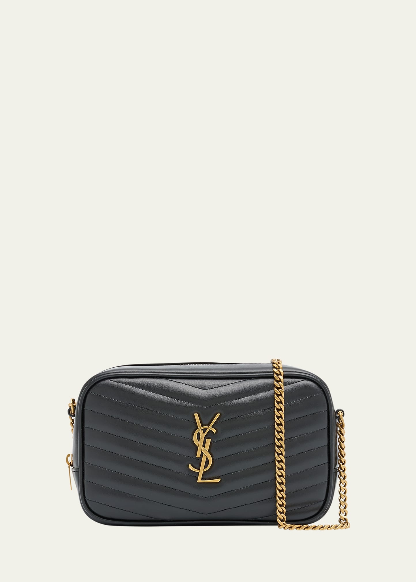 Lou Mini YSL Camera Bag in Smooth Quilted Leather - 1