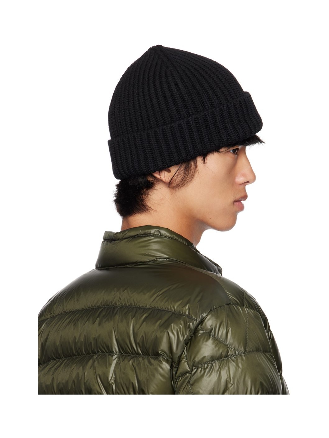 Black Wool Beanie - 3