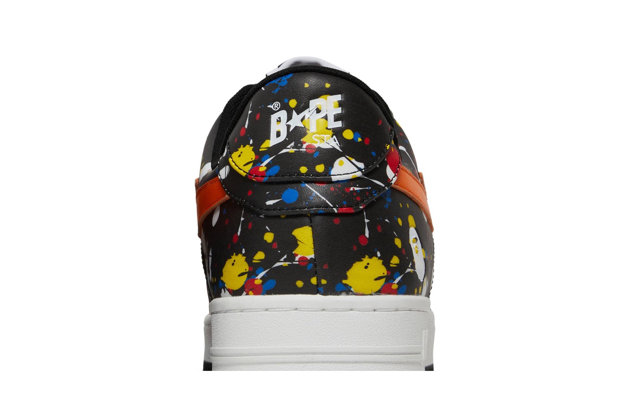 Bapesta Low 'Paint Splatter - Black' - 7