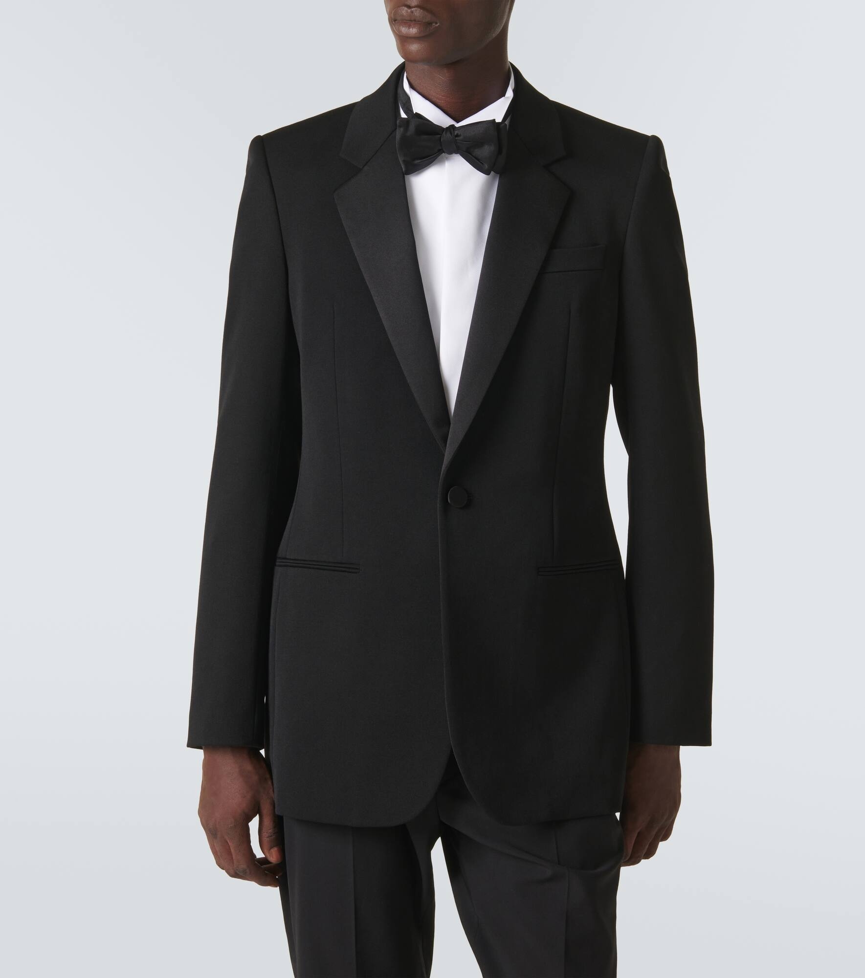 Wool grain de poudre tuxedo jacket - 3