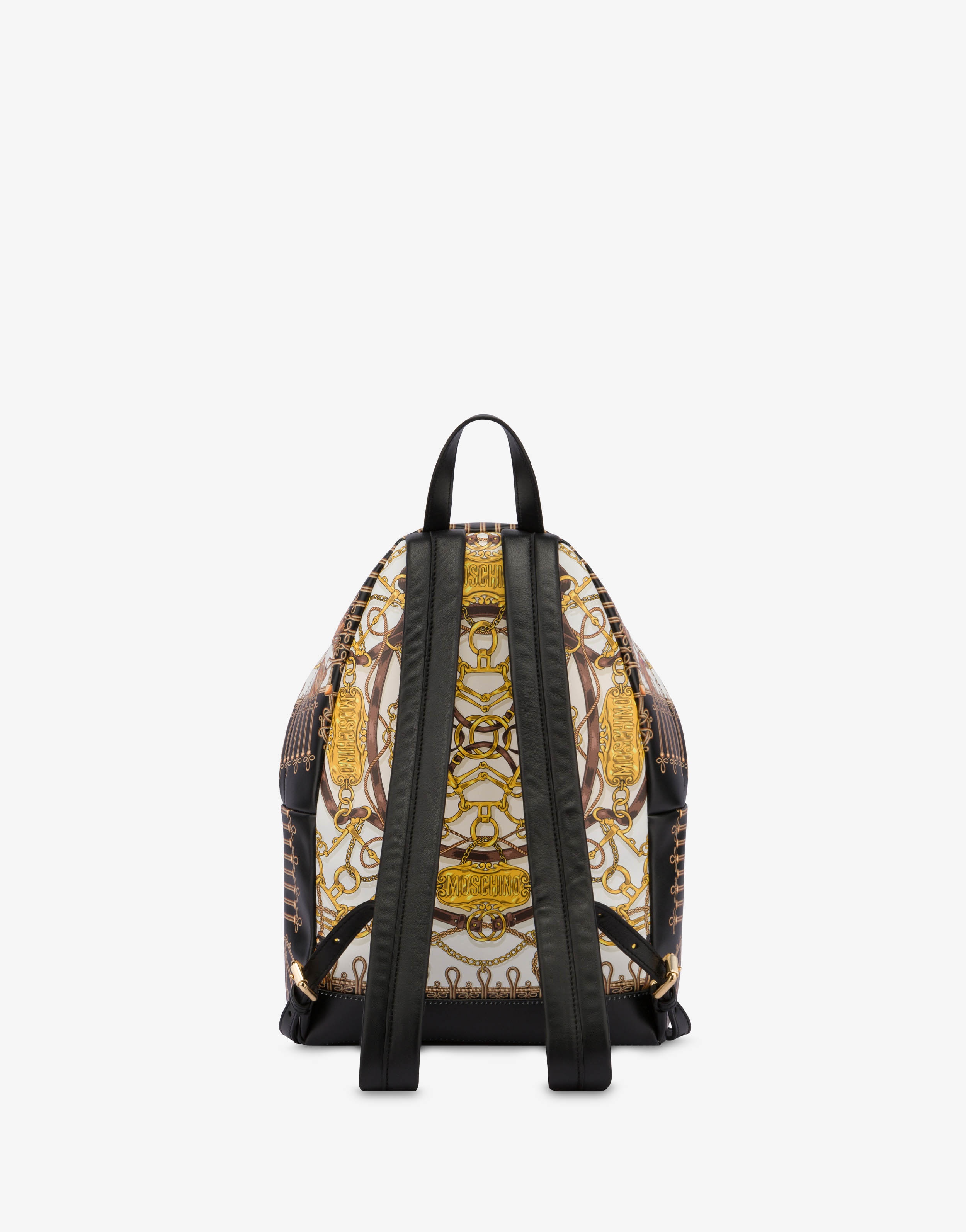 MILITARY TEDDY SCARF NAPPA LEATHER BACKPACK - 2