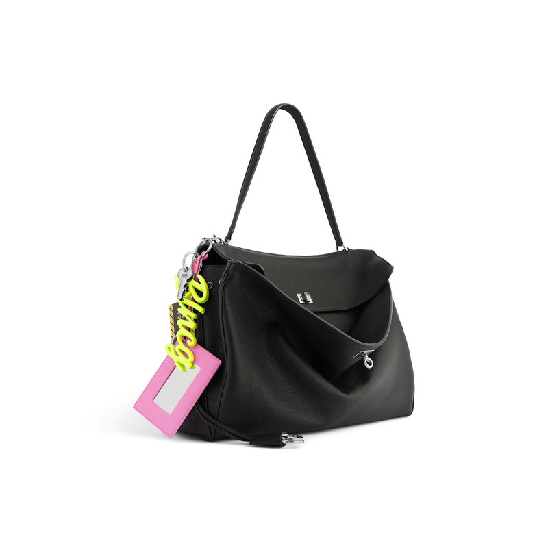 Charm/keychain Subway Mirror  in Glossy Pink/multicolored 3