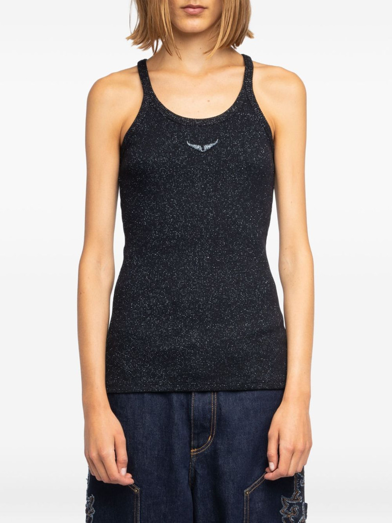 ribbed alba shiny top 1