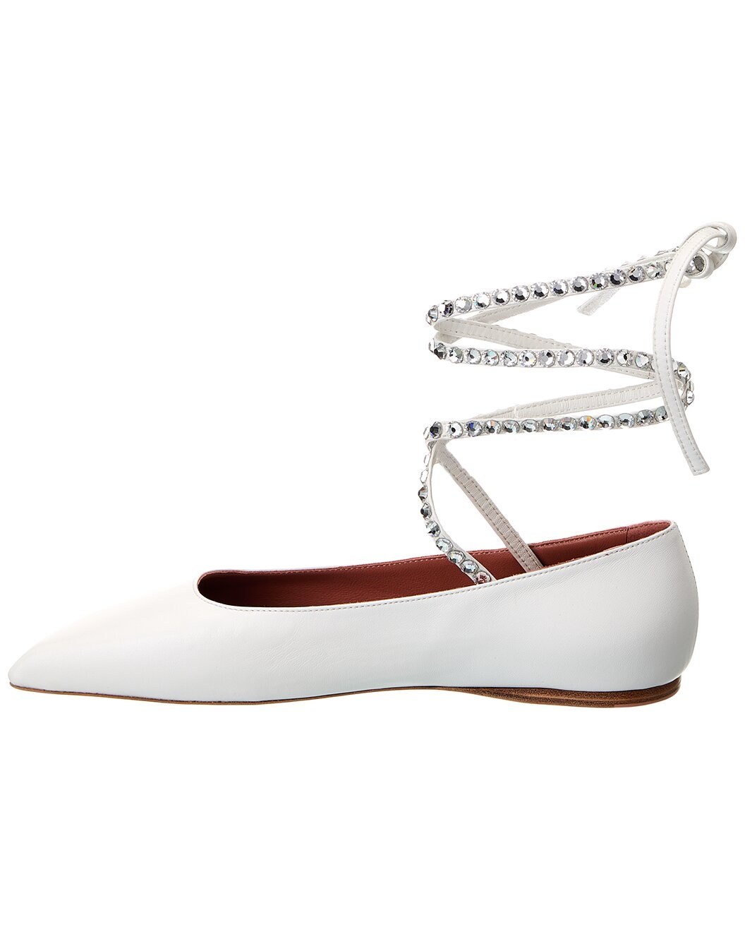 AMINA MUADDI Ane Lace-Up Leather Flat - 2