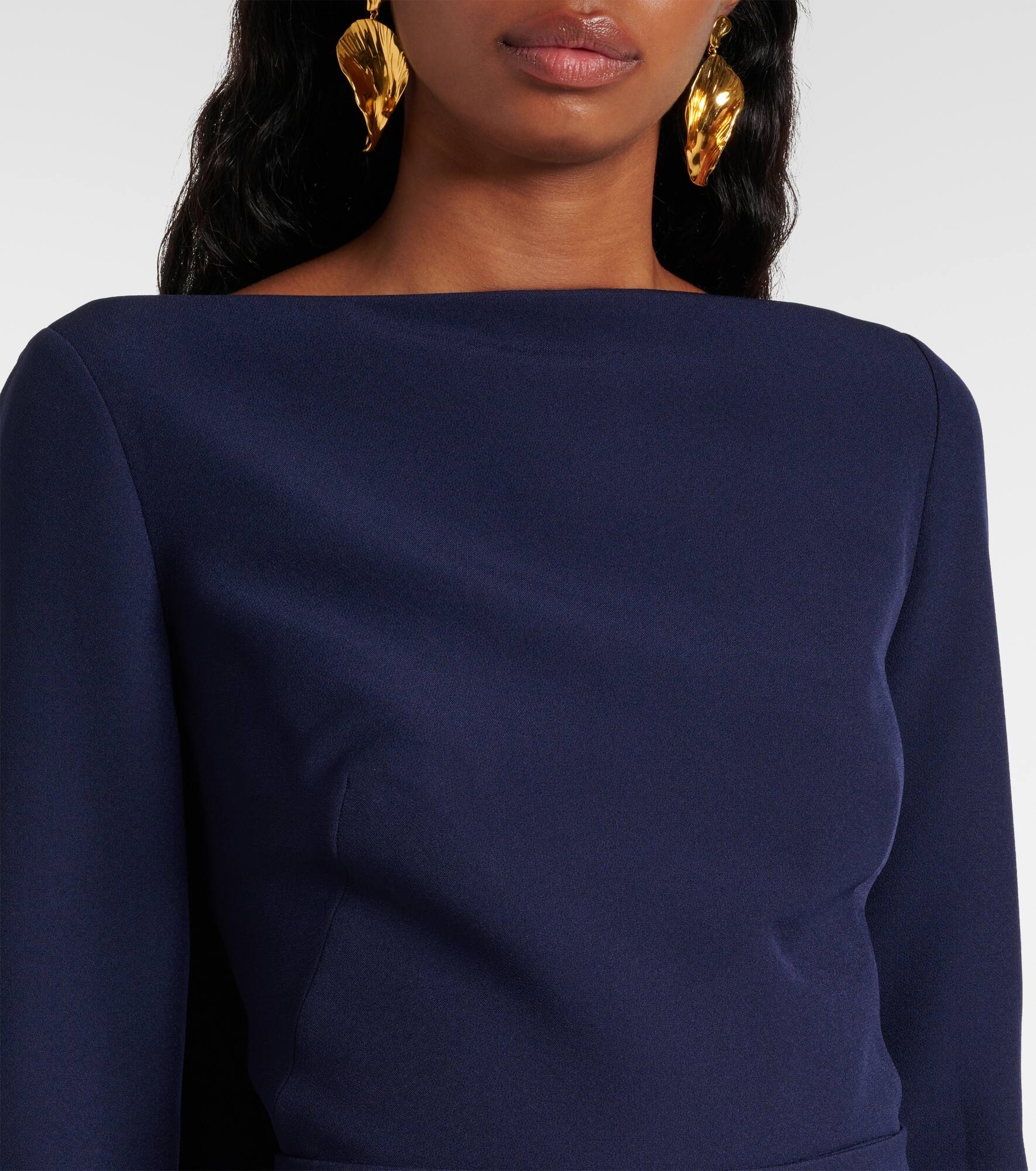 Ginevra crystal-embellished crêpe gown - 4