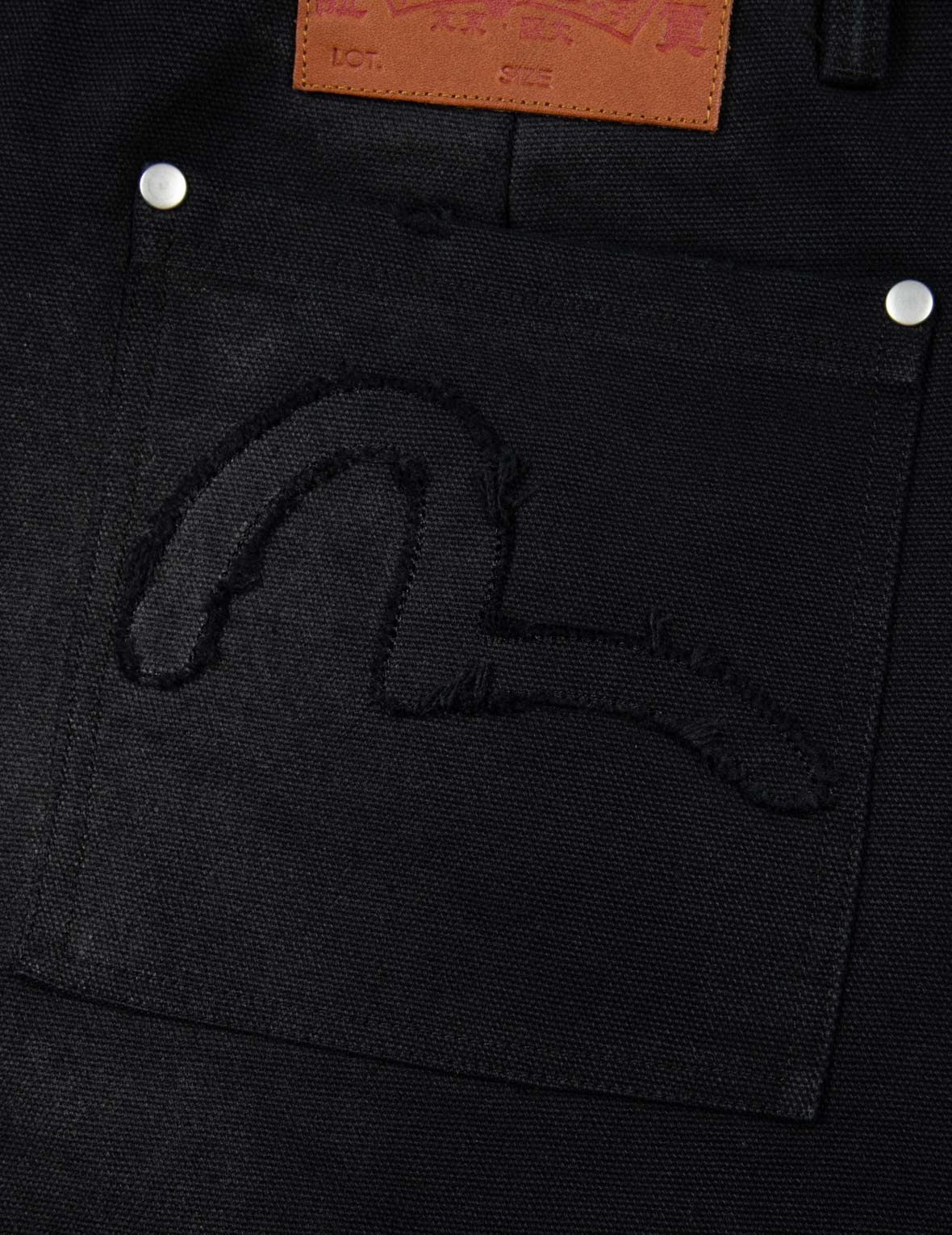 SEAGULL APPLIQUÉ EMBROIDERY BAGGY FIT CARPENTER PANTS - 12