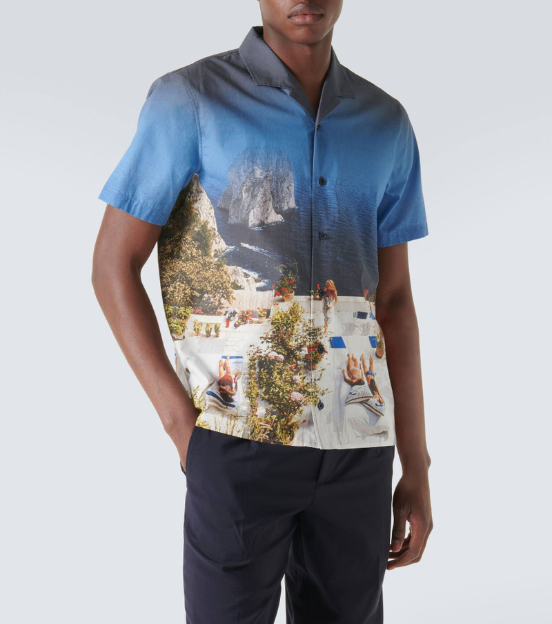 Hibbert printed cotton bowling shirt 3