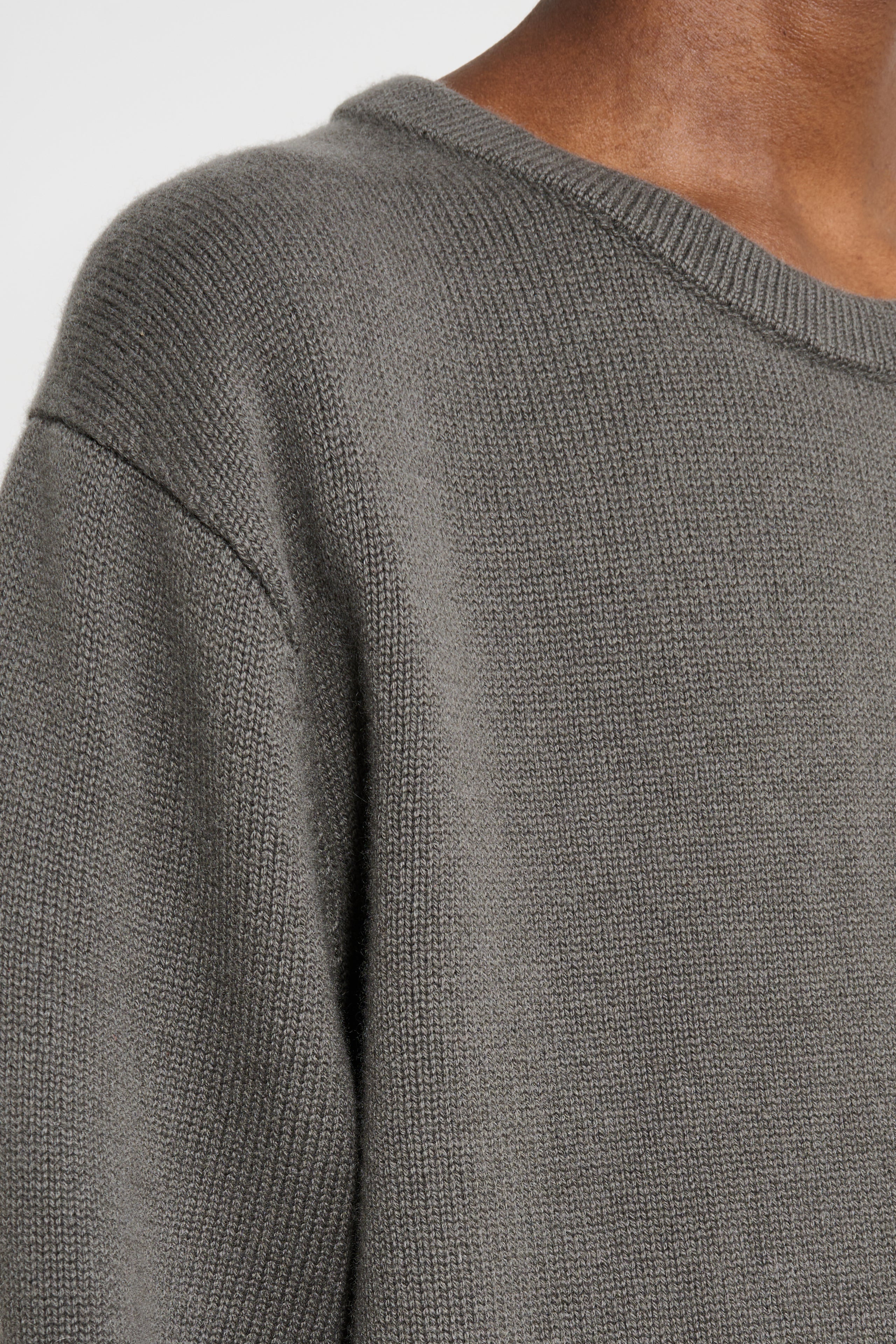 LADY WHITE CO. WOOL CASHMERE SWEATER MARINE GREY - 5