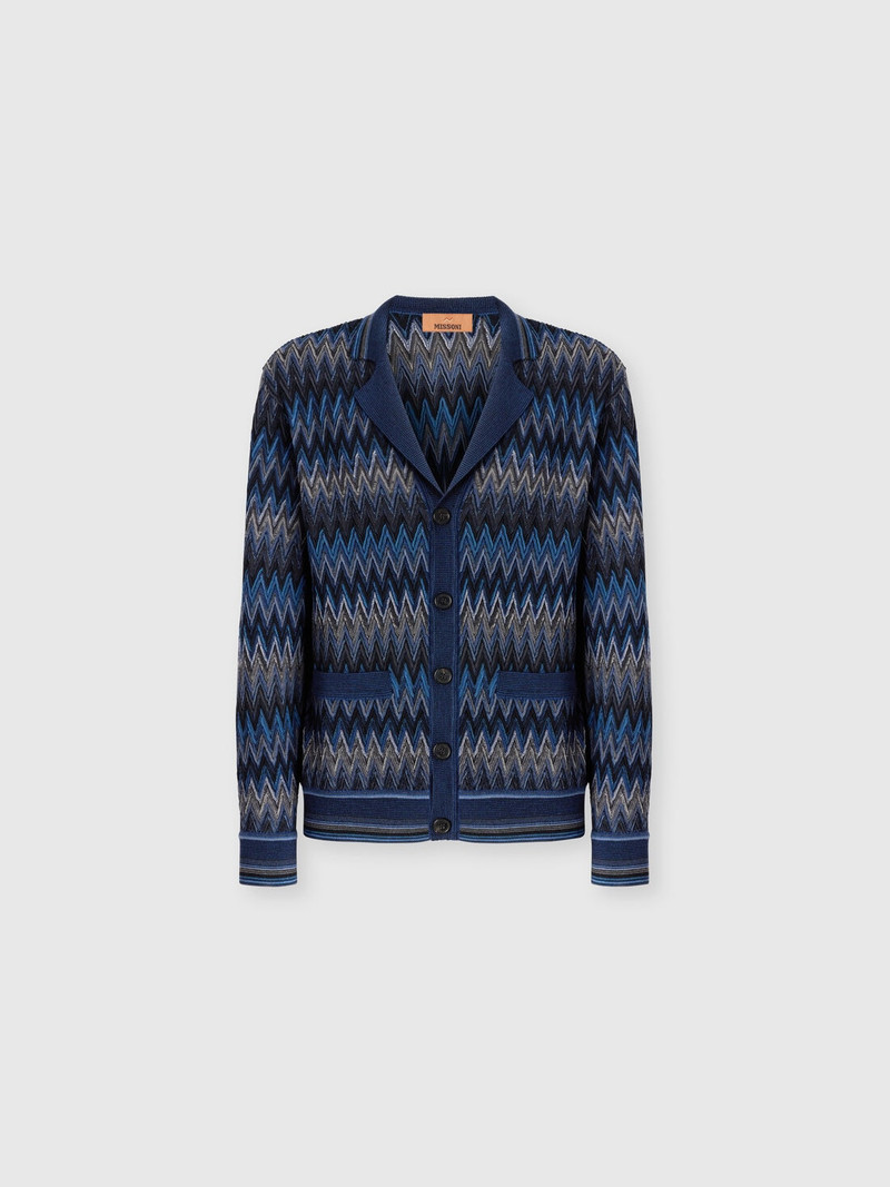 Zigzag Cardigan in Pure Wool 1