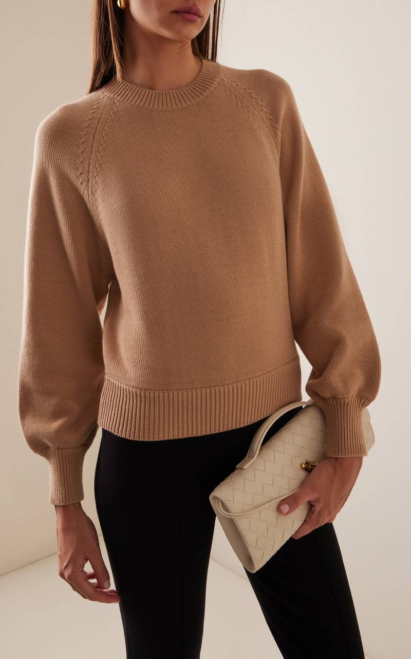 HIGH SPORT Exclusive Lara Cotton Sweater brown outlook