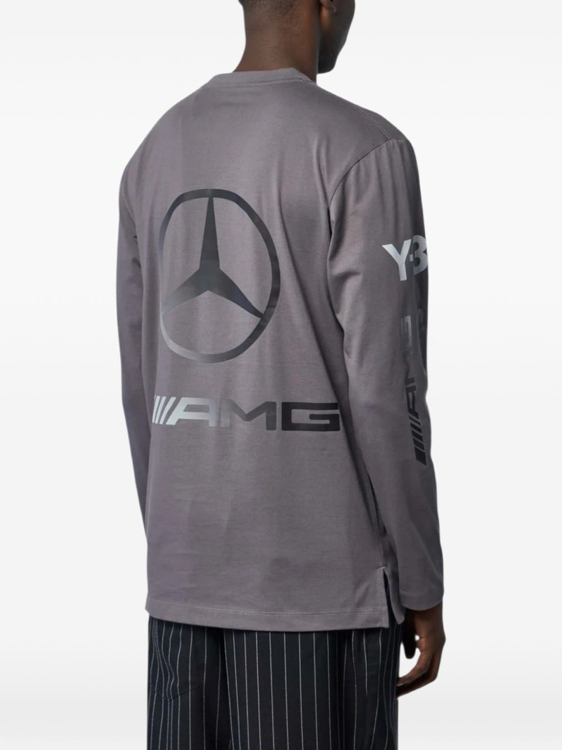 x Mercedes Chaos long-sleeve graphic-print T-shirt 4