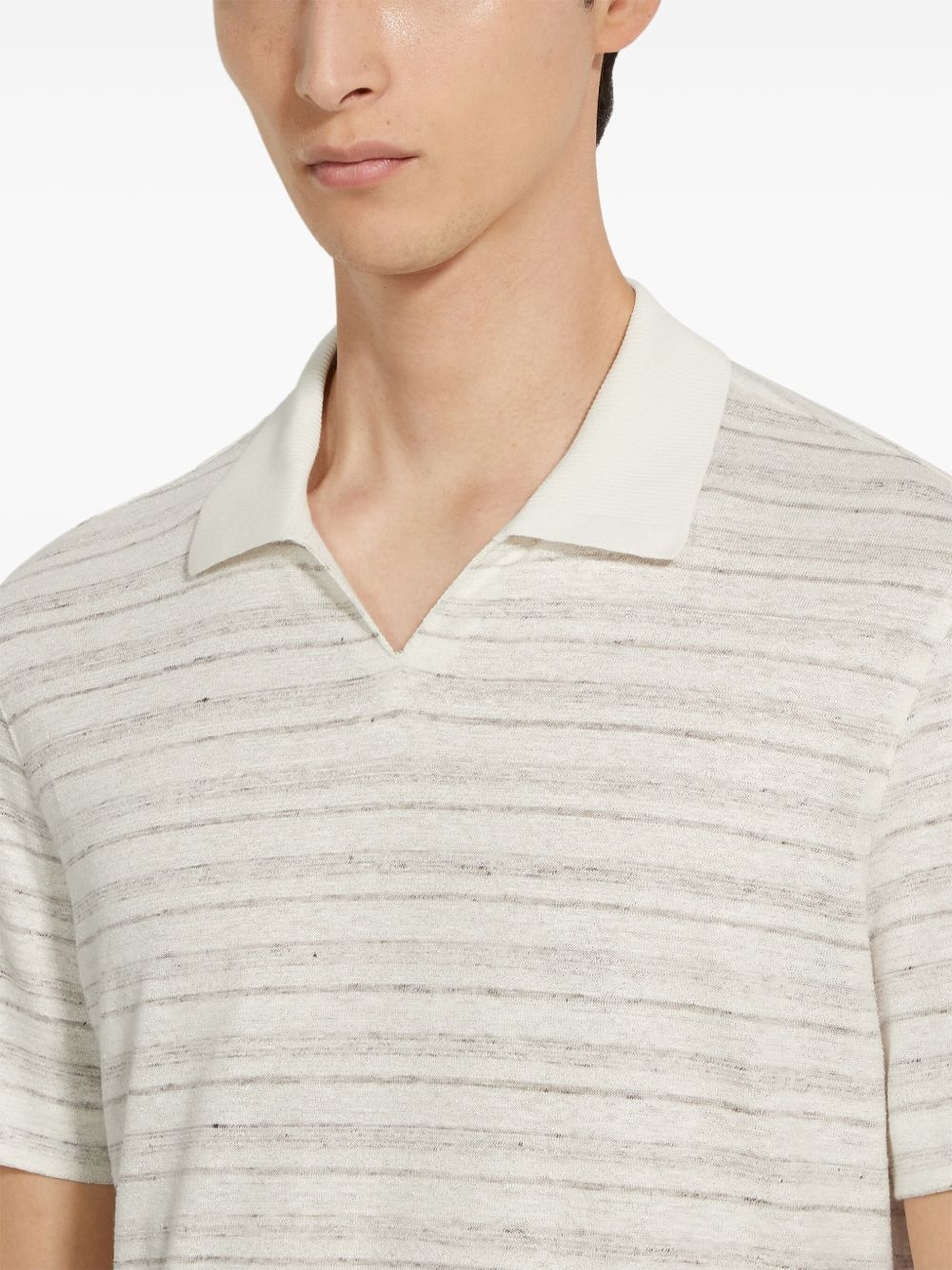 cotton-silk polo shirt - 5