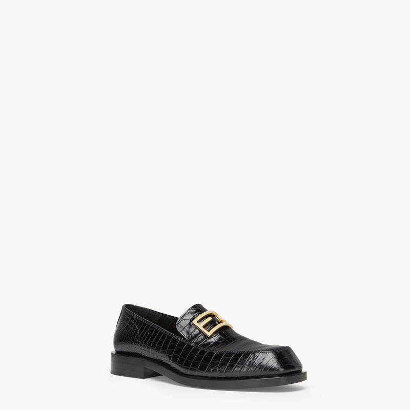 Black leather loafers 2