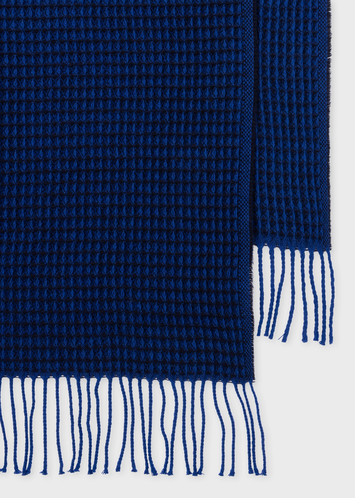Wool Basketweave Stripe Blanket - 3