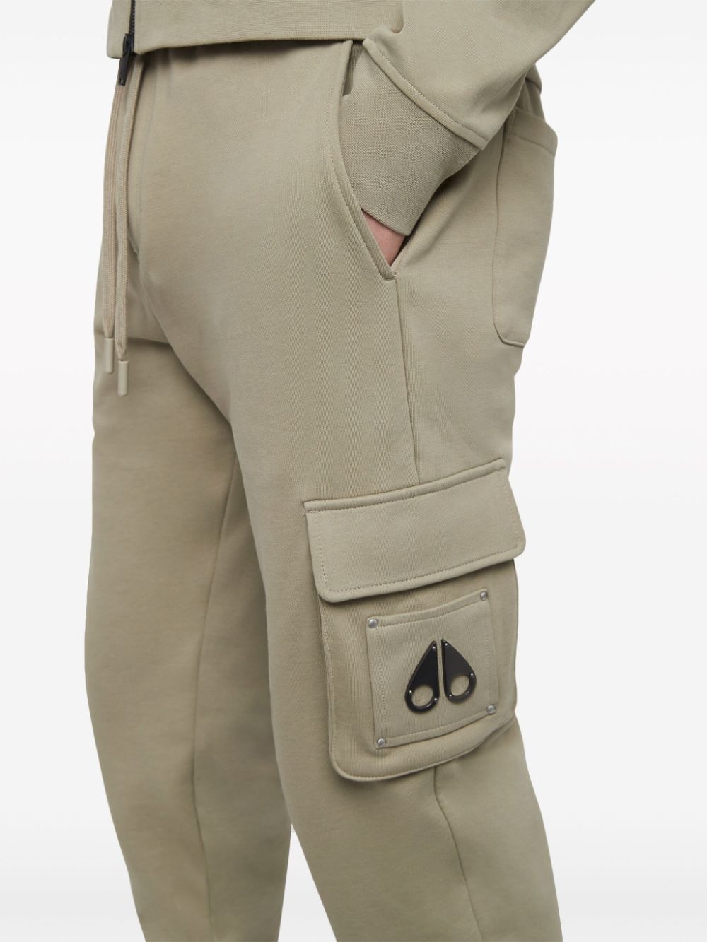 logo-embroidered cargo track pants - 3