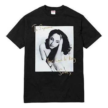 Supreme SS17 Sade Tee Black Character Printing Short Sleeve Unisex SUP-SS17-08 - 1