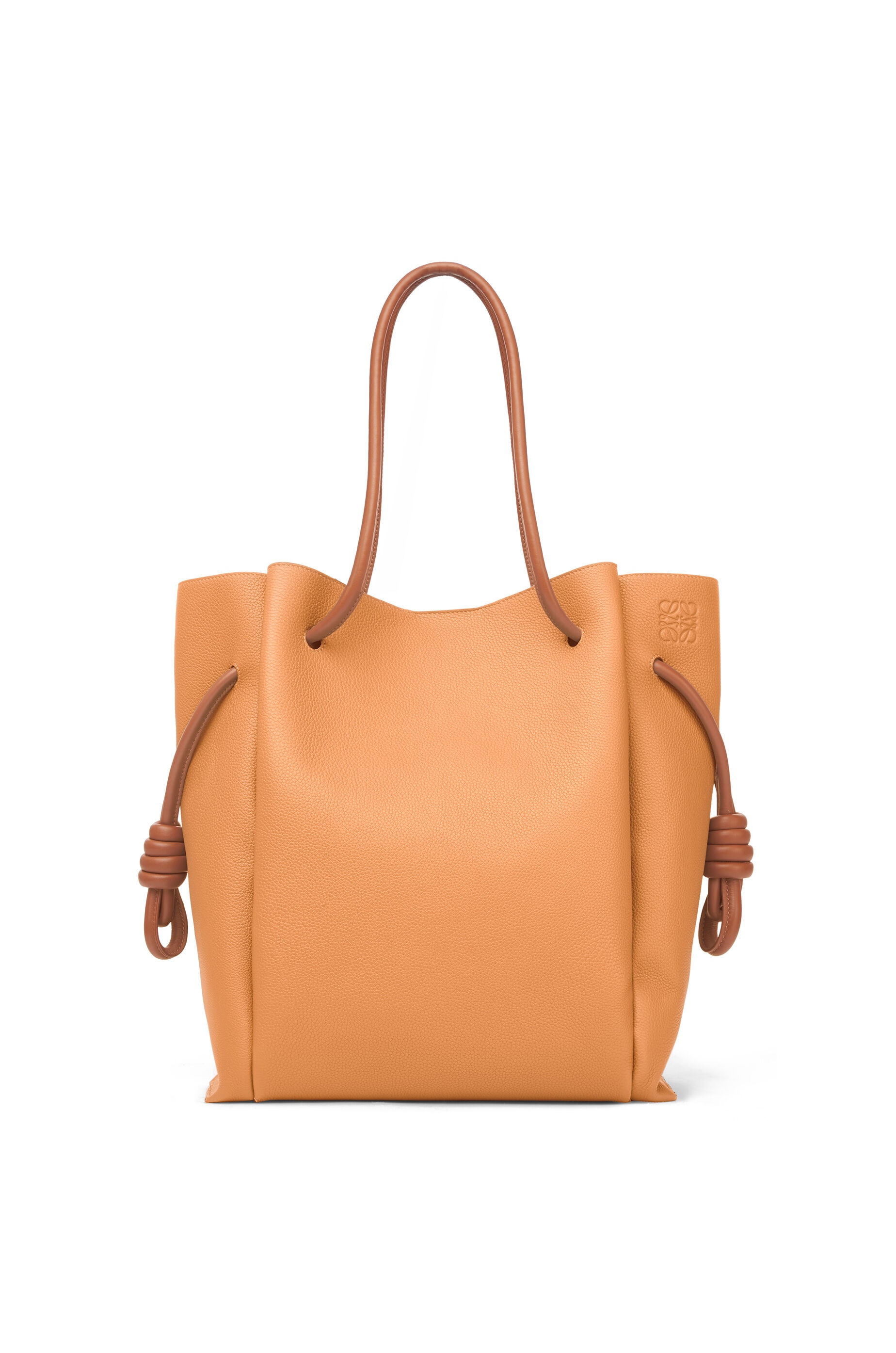 Flamenco knot tote bag in soft grained calfskin - 6