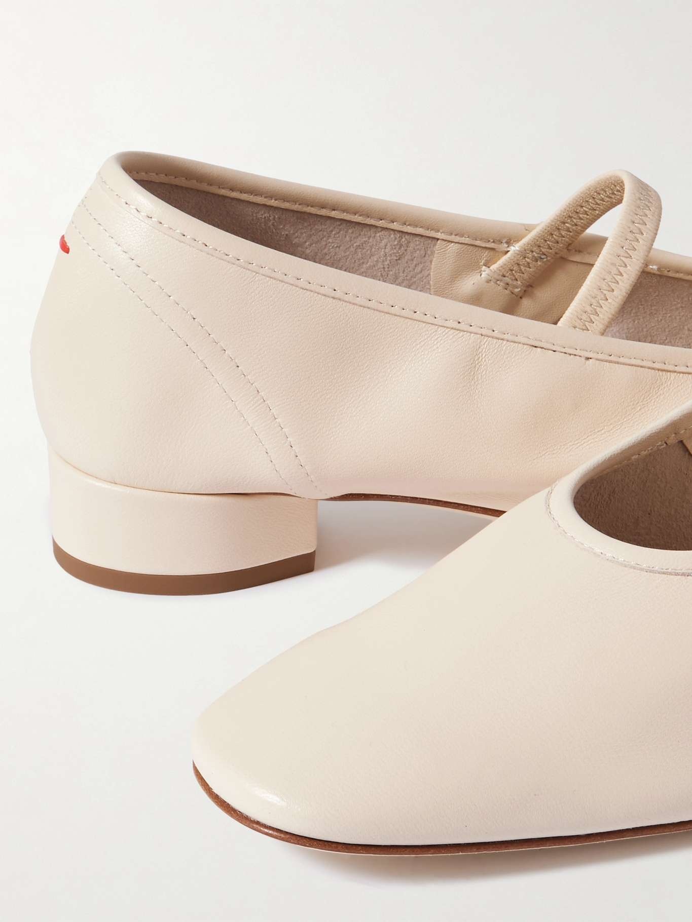 Pippa leather Mary Jane pumps Cream - 4