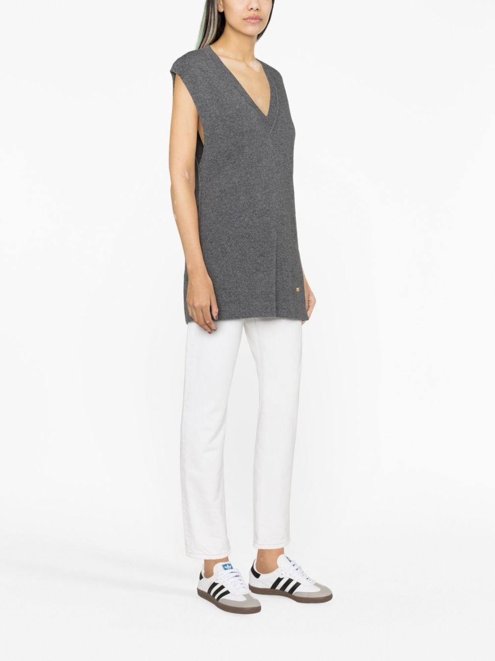 ribbed-knit sweater vest - 3