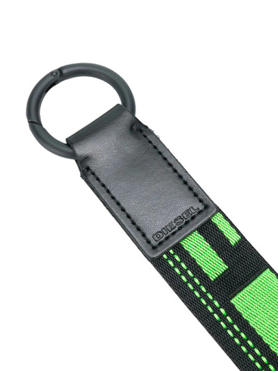 Diesel two-tone logo print keyring outlook