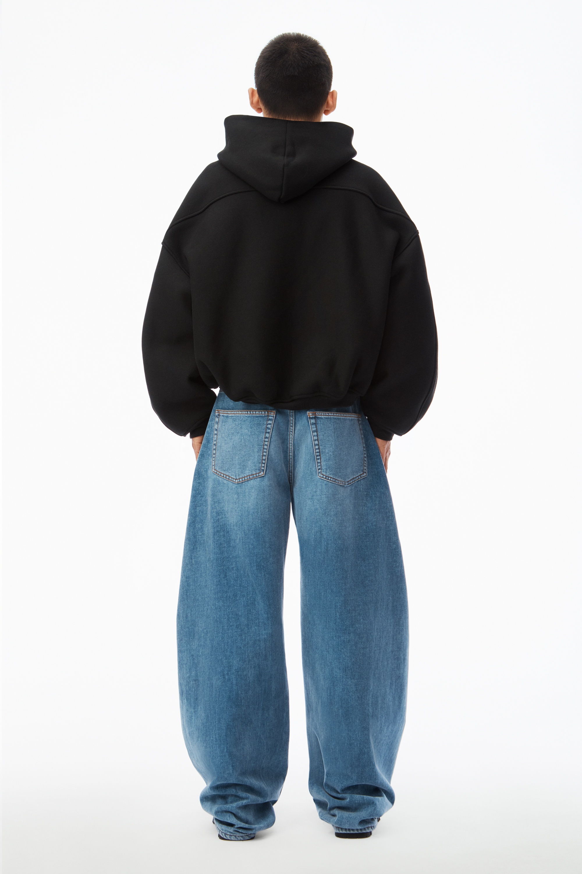 【ALEXANDER WANG】REVERSIBLE HOODIE S Alexander Wang Reversible Raglan Zip Hoodie | Black | FARFETCH