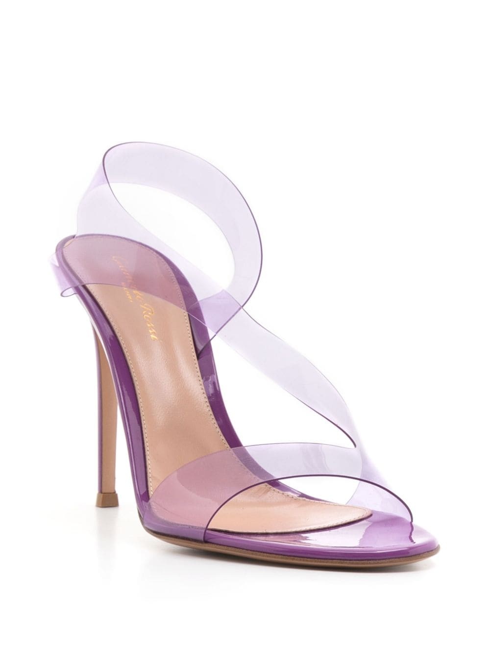 Metropolis 105mm cut-out transparent sandals - 2