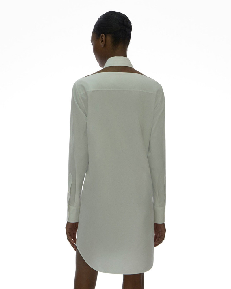 CUT-OUT POPLIN SHIRT DRESS 4