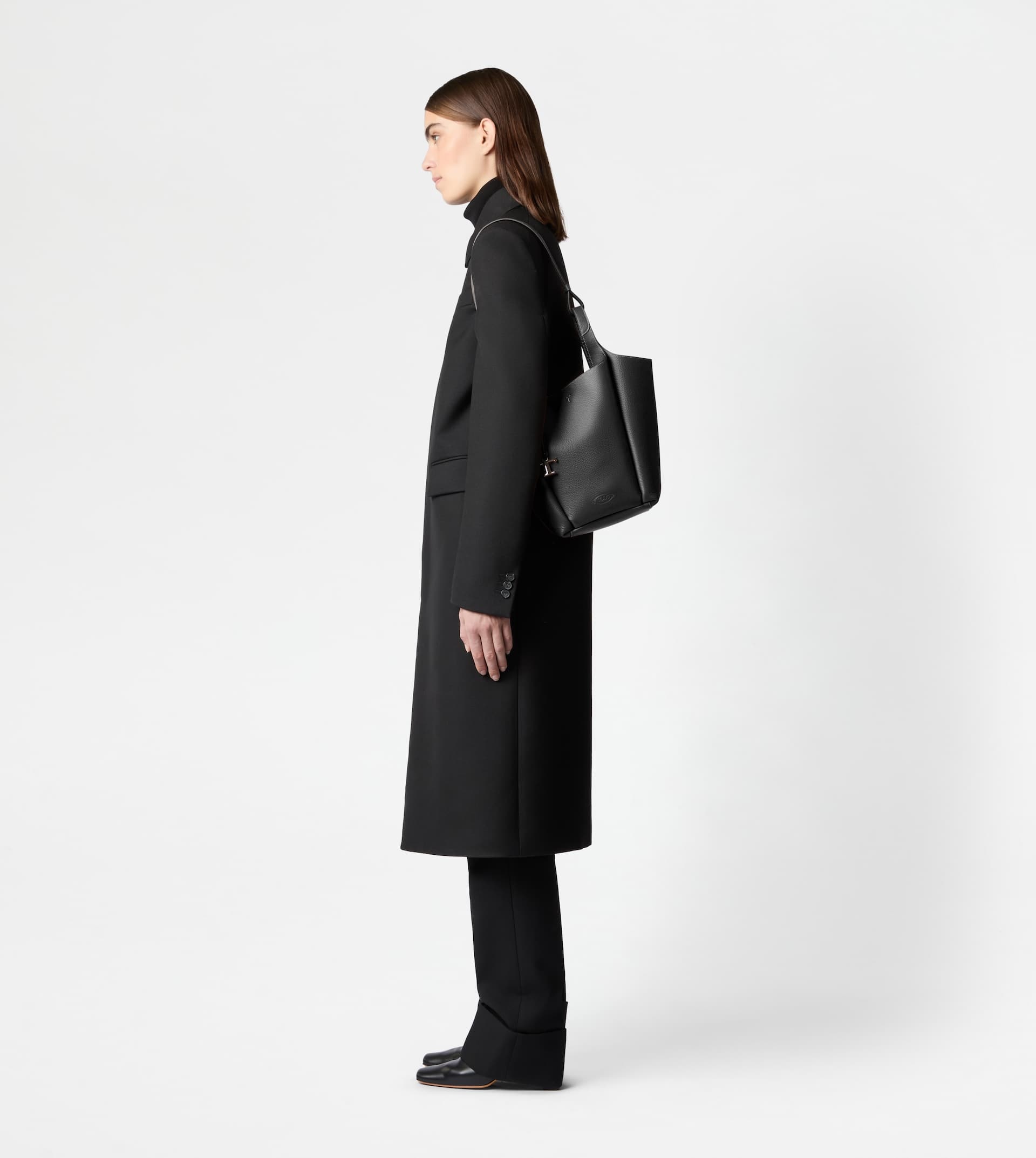 BUCKET BAG IN LEATHER SMALL - BLACK - 6