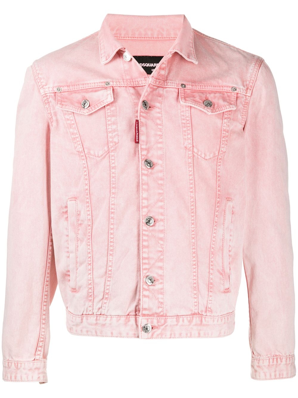 washed effect denim jacket - 1