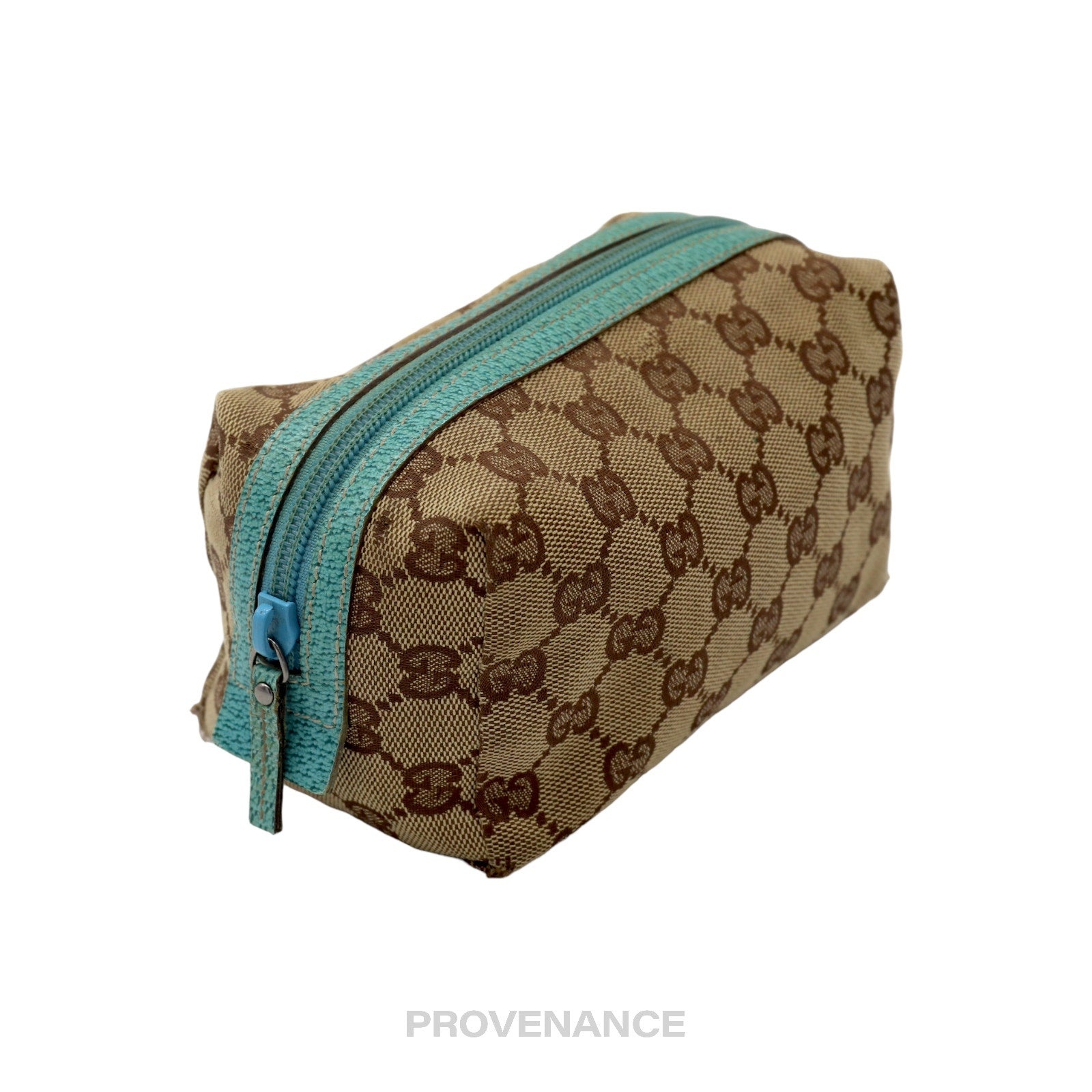 Gucci Zip Pouch - GG Canvas Turquoise - 5