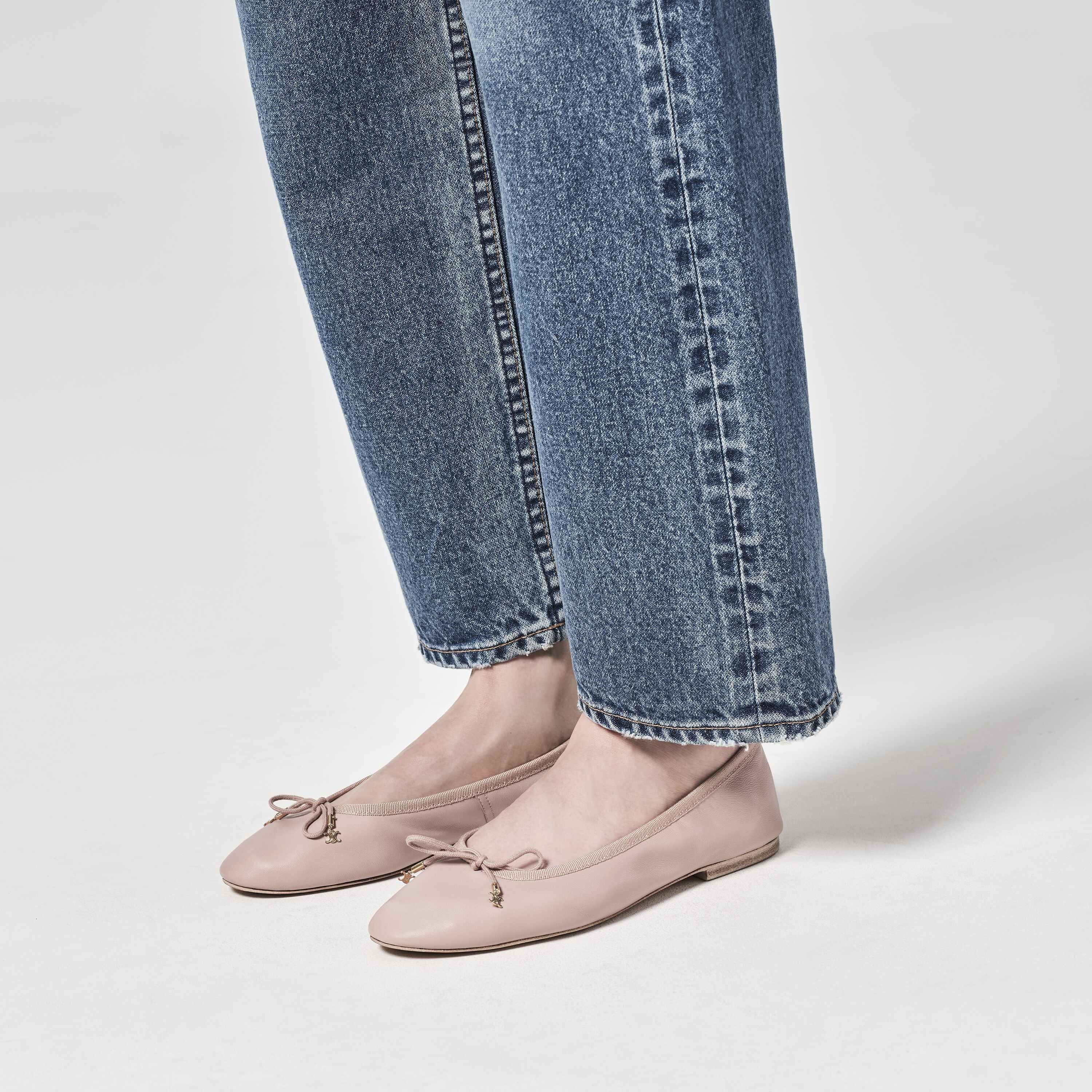 Les Ballerines Celine Ballerina with Laces in Lambskin - 5
