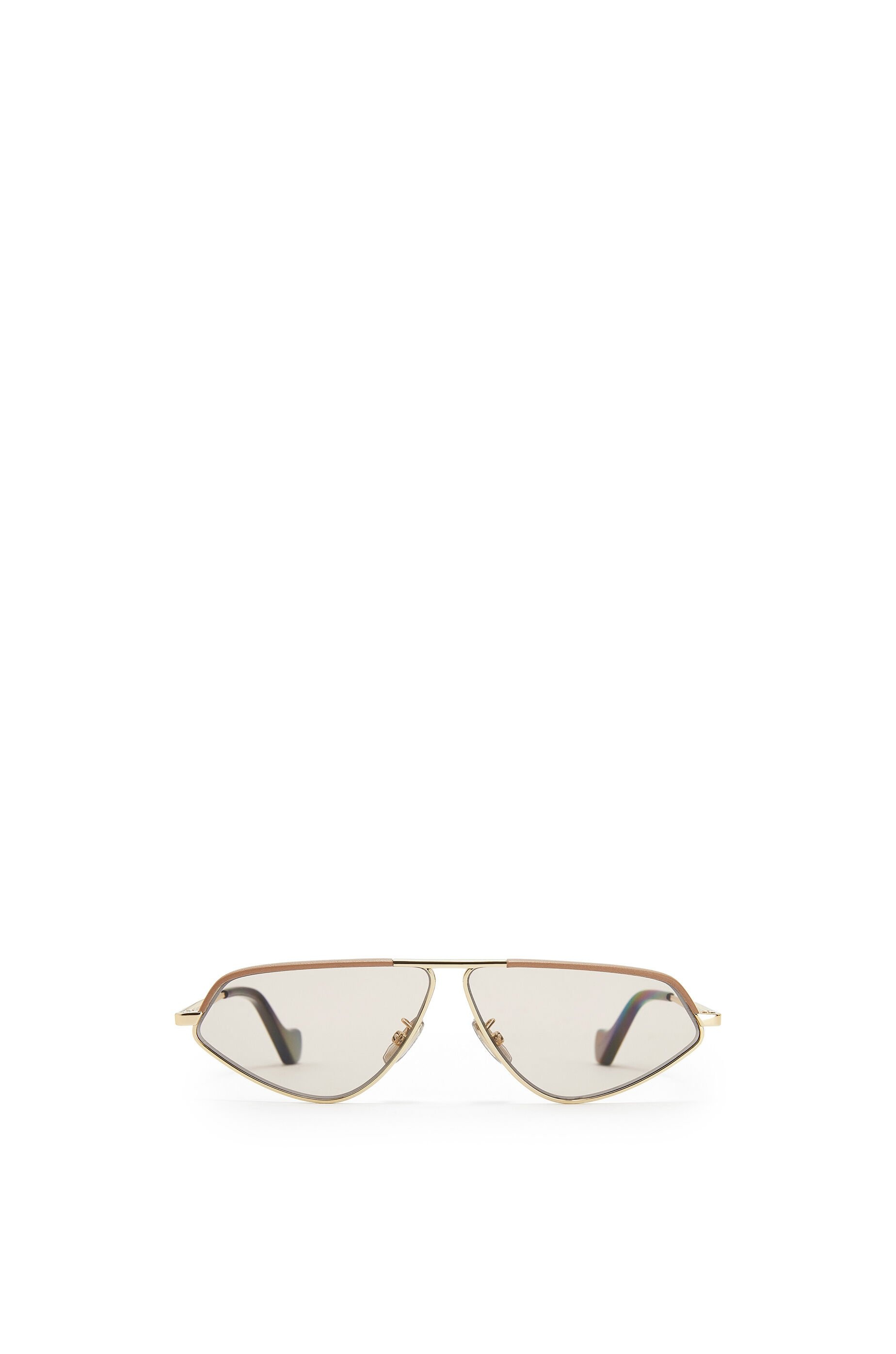 Leather geometric sunglasses - 1