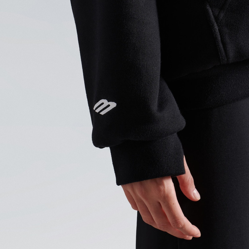 Women's Fluffy Zip-up Hoodie in Washed Black 6